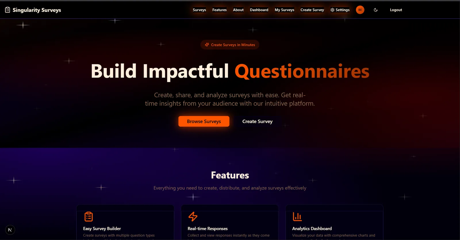 Landing page